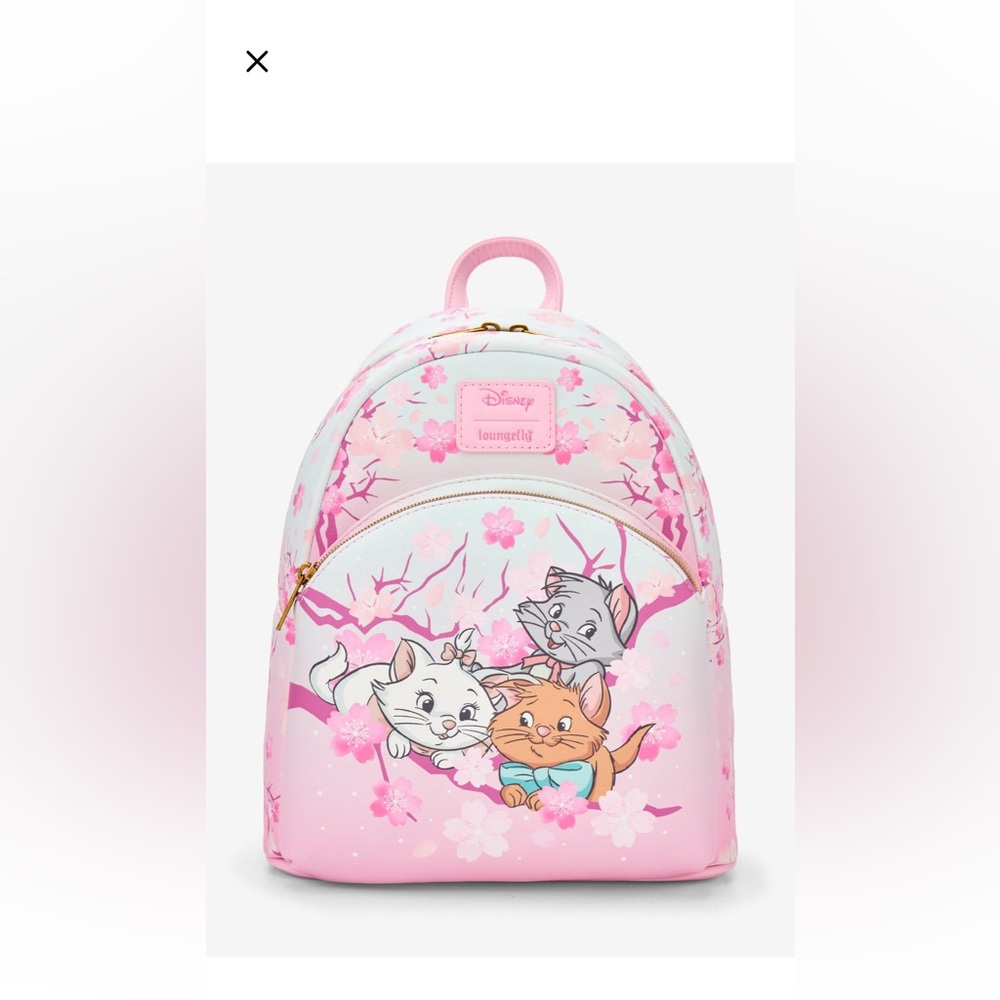 Disney Loungefly the Aristocats kittens cherry blossom mini backpack